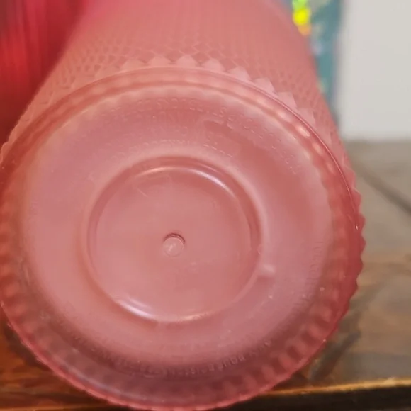 Starbucks Green and Silver, Hot Pink, Frosted Pink, and Clear FrostedTumbler Lot - Picture 5 of 11
